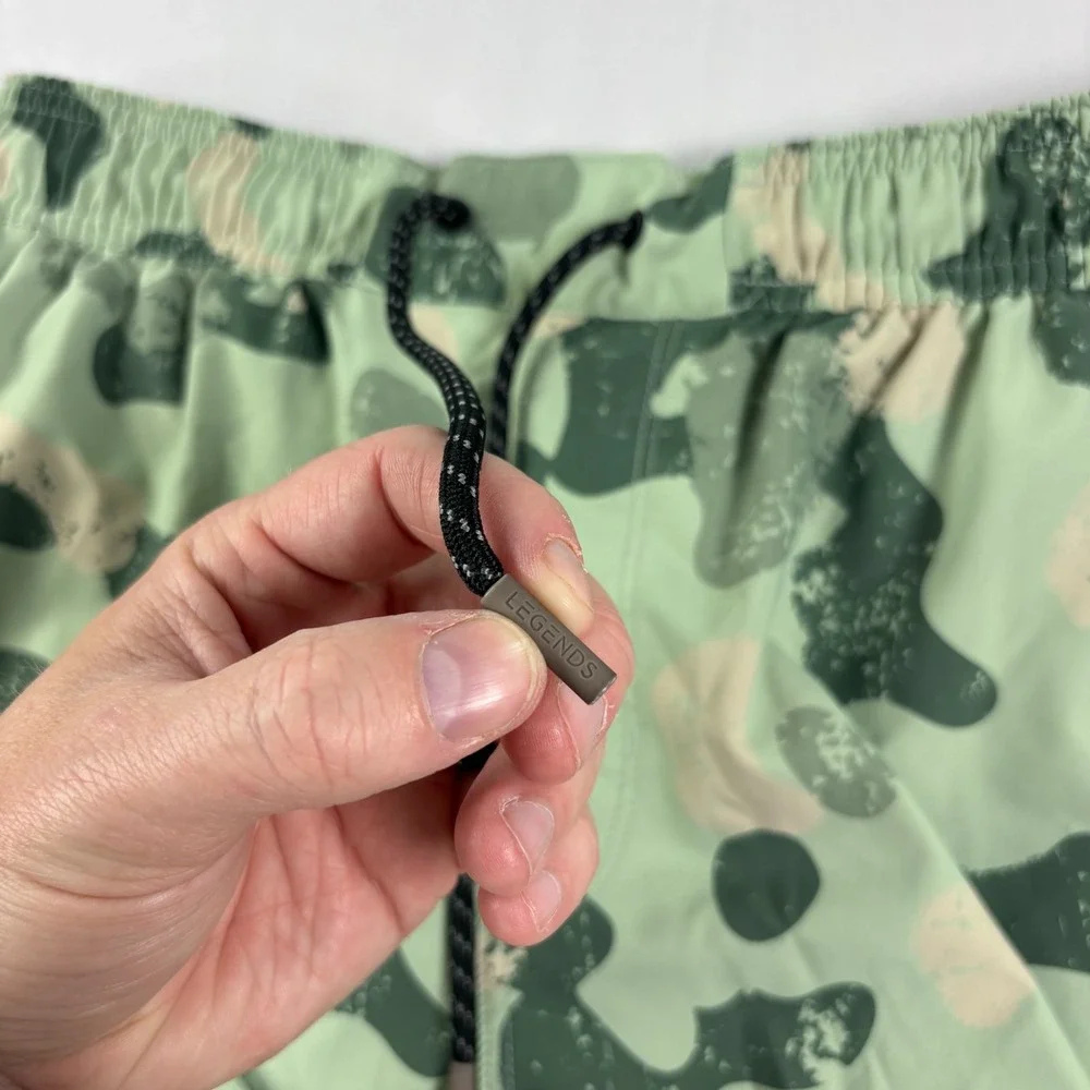 Legends Luka Shorts Mens M Green Camo Athletic Lined Gym Performance Running